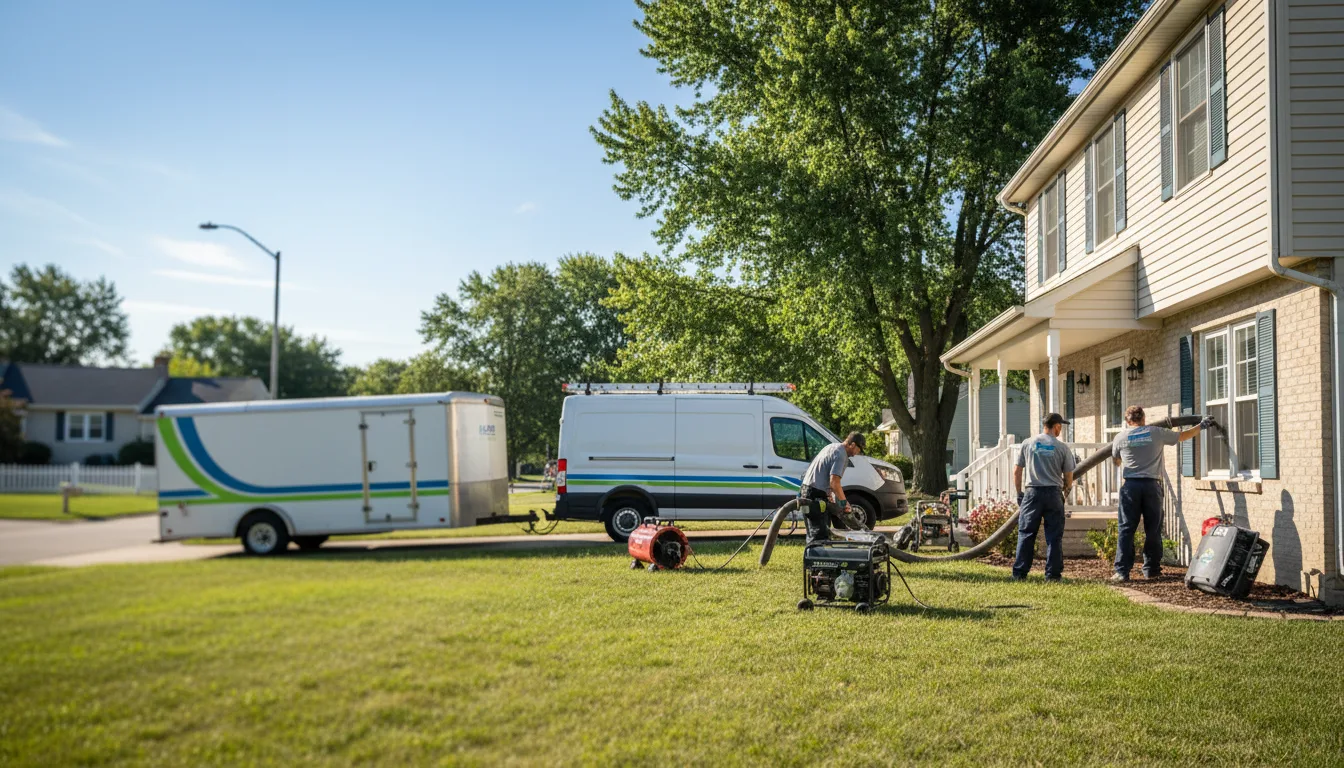 Flooded Basement Restoration And Cleanup With Repair in West Mansfield, OH near me